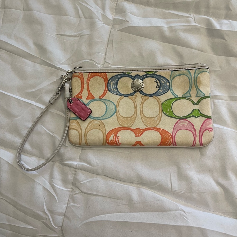 Colorful Vintage Y2K Coach wristlet